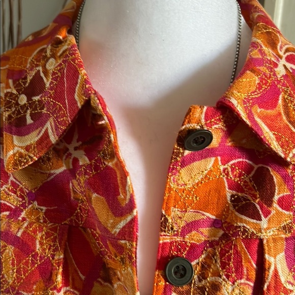 Vibrant Pink and Orange Women's Jacket - Picture 3 of 6